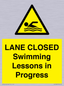 LANE CLOSED Swimming Lessons in Progress